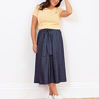 Flared Denim Skirt