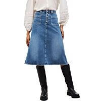 Long A Line Denim Skirt