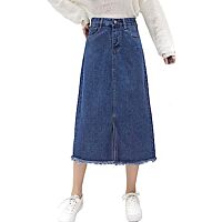 Long Denim Skirt