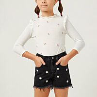 Raw Hem Denim Shorts