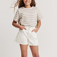 White Denim Shorts