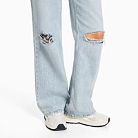 Wide Leg Distressed Jeans