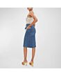 Long Pencil Denim Skirt