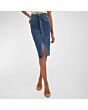 Long Pencil Denim Skirt