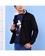 Black Denim Sherpa Jacket