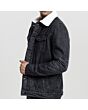 Black Sherpa Jean Jacket
