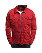 Dark Red Denim Jacket