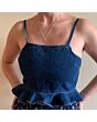 Cropped Peplum Top
