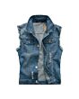 Cropped Denim Vest