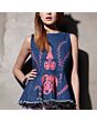 Embroidered Peplum top
