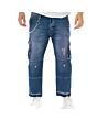 Distress Cargo Jeans