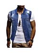 Distressed Denim Vest