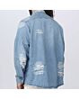 Distressed Oversized Denim Shirt