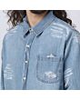 Distressed Oversized Denim Shirt