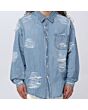 Distressed Oversized Denim Shirt