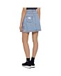 Denim Pleated Mini Skirt