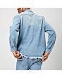 Distressed Slim Denim Shirt