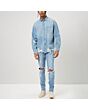 Distressed Slim Denim Shirt