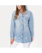 Distressed Slim Fit Denim Shirt