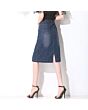 Denim Pencil Midi Skirt