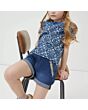 Floral Denim Shorts
