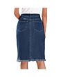 Dark Wash Denim Midi Skirt