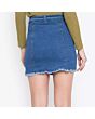 Mini Frayed Denim Skirt