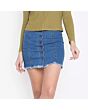 Mini Frayed Denim Skirt