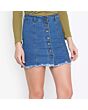 Mini Frayed Denim Skirt