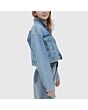 Oversized Cropped Denim Jacket