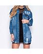Oversized Distressed Denim Jacket