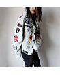Oversized Patched Denim Jacket
