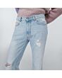 Ripped Flared Leg Jeans