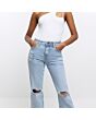 Ripped Straight Jeans
