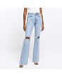 Ripped Straight Jeans