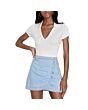 Buttoned Denim Skirt