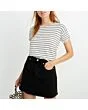 Black Denim Mini Skirt
