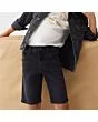 Black Slim Fit Denim Shorts