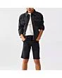 Black Slim Fit Denim Shorts