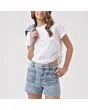 Bleached Denim Shorts