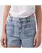 Bleached Denim Shorts