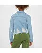 Distressed cropped Denim Jacket
