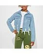 Distressed cropped Denim Jacket