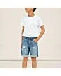 Distressed Denim Bermuda Shorts