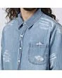 Distressed Oversized Denim Shirt