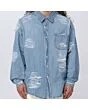 Distressed Oversized Denim Shirt
