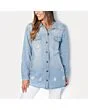 Distressed Slim Fit Denim Shirt