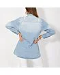 Distressed Slim Fit Denim Shirt