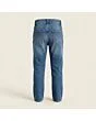 Kids' husky jeans, made to measure, mid wash, back view showing the pockets and yoke
