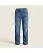 Kids' pull-on jeans, made to measure, mid wash, front view